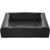 Bia bed kunstleer hoes hondenmand zwart -6 100x80x15 cm