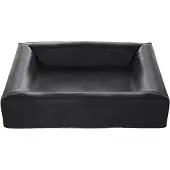 Bia bed kunstleer hoes hondenmand zwart 85x70x15cm
