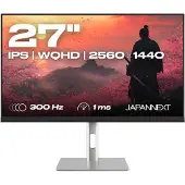 Japannext Ecran PC Gaming JN-IPS27G300Q-HSP 27" 300 Hz WQHD Argent et Noir