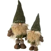J-Line figuur Kabouter gebreid - textiel - groen - large