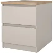 Ebuy24 Naia nachtkastje 2 lades eikdecor.