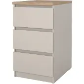 Ebuy24 Naia nachtkastje 3 lades eikdecor.