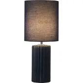 Searchlight Blauwe tafellamp Groove keramisch