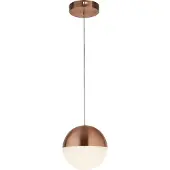 Searchlight 1-lichts hanglamp Marbles roodkoper