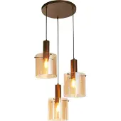 Searchlight Bruine Hanglamp Sweden 3 Lichts