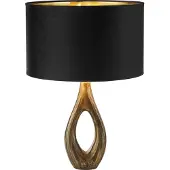 Searchlight Gouden tafellamp Bucklow met zwarte kap