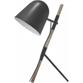 Artdelight Landelijke tafellamp Sensa Tripod zwart met hout