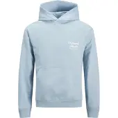Jack & Jones Sweatshirt 'JORNorrebro' lichtblauw / wit