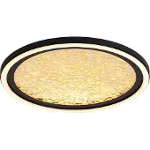 Searchlight Design plafonnière Luna Ø 30cm zwart met goud