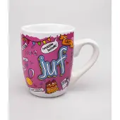 Paper Dreams Cartoonmok Juf 2 Multi multi Aardewerk Paperdreams Beker