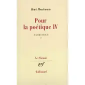 Gallimard Pour la poétique - Henri Meschonnic