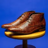 Lureaux Brown Reptile High - - Nette Kleurrijke Schoenen Met - Of Zonder - Print - Heren