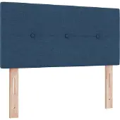 vidaXL LED Hoofdbord met LED-stripverlichting Blauw 90 cm Stof
