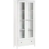 Beliani NORNALUP - Vitrinekast - Wit - Glas