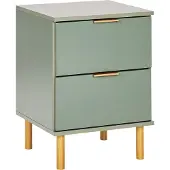 Beliani WALPOLE - Nachtkastje - Groen - Hout