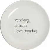 Gusta Genieters Borden 20 cm Lievelingsdag/ Hond - set van 2