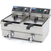 Maxima Frituurpan - 2x 10 L - 2 Manden - met Tapkraan