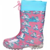 Lico Regenlaarzen 'Powerlight W Blinky' aqua / rosa
