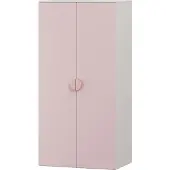 En.casa Kinderkast Sandnes 2-deurs 123x60x40 cm wit en roze []