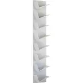 VCM Lansi Maxi wandkast Wandbevestiging met 8 schuine plankenwit.