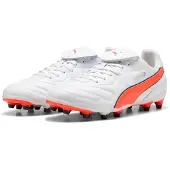 Puma King Liga Gras / Kunstgras Voetbalschoenen (MG) Wit Oranje Zwart