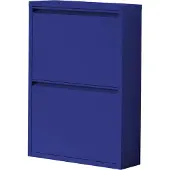En.casa Schoenenkast Sokndal 2 kleppen middernachtblauw 71x50x15 cm []