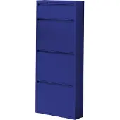 En.casa Schoenenkast Sokndal 4 kleppen middernachtblauw 118x50x15 cm []