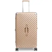 Carryon Trunk Grote Koffer 79cm – Harde Trolley 126 ltr met expander – TSA-slot – 4 Wielen – Champagne