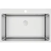 Deante RVS spoelbak, 1 kom, 760x505 mm, roestvrij staal 304, inbouw/onderbouwmontage, geborsteld oppervlak, inclusief accessoires