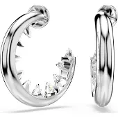 Swarovski sieraden Sublima ringoorbellen 5723288 | witte ring oorbellen met fonkelende kristallen | modern speels accessoire dagelijks