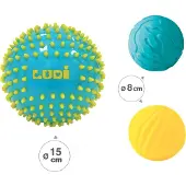 Ludi - 3 Sensorische ballen - Motorisch speelgoed - Sensorisch speelgoed - Peuter speelgoed