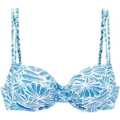 Venice beach Bikinitop hemelsblauw / wit