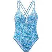 Venice beach Badpak blauw / wit