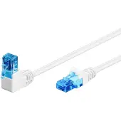 Goobay Netwerkkabel | Cat6a U/UTP | 3 meter (1x Haaks, Wit)