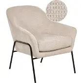 Beliani VEDDIGE - Fauteuil - Beige - Polyester