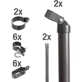 Alberts Hoekpaal voor gaasdraadhoogte 75 cm, met bodemhuls (set)