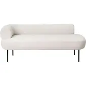 Beliani MIRMANDE - Chaise longue - Off-white - Linkszijdig - Bouclé