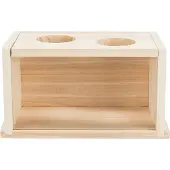 Trixie zandbad hamster/gerbil onbehandeld hout - 28x15x15 cm