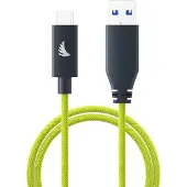 Angelbird USB-A naar USB-C 3.2 Solid Flex kabel, kleur: limoengroen, lengte: 32 cm / 1 voet