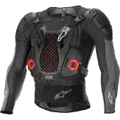 Alpinestars Bionic Plus V2 protectorjas Protectorjack Zwart/Antraciet/Rood 2XL, unisex