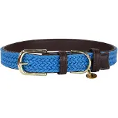 Kentucky Dogwear - Hondenhalsband - Gevlochten Nylon Hondenriem - Lichtblauw - Maat M (50cm)