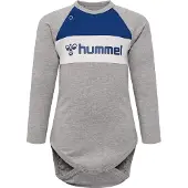 Hummel Romper l/s - hmlMurphy - Grijs Gevlekt - - 62 - Rompers Lange Mouw