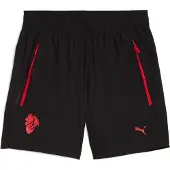 Puma AC Milan Pumatech Broekje Woven 2025-2026 Zwart Rood