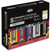 Zieler Water-Based Block Printing Ink Set 5X 38Ml