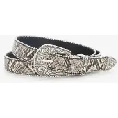 Scapino Dames riem met slangenprint grijs zilver