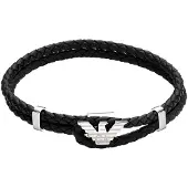 Emporio Armani Armband zwart / zilver