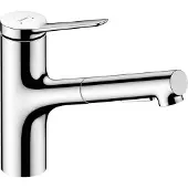 Hansgrohe Keukenmengkraan met één hendel, Zesis M33 ComfortZone 150, 2 straalpatronen, sBox, chroom