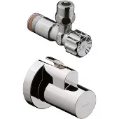 Hansgrohe hoekstopkraan met g 3/8 aansluiting, polished gold-optic