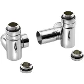 Sapho Corner Combi Simply Frontaansluitset voor handdoekradiator Flat, rechts/chroom