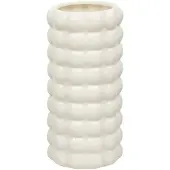 Atmosphera Sky Keramieken vaas Ø11xH23cm - Wit
